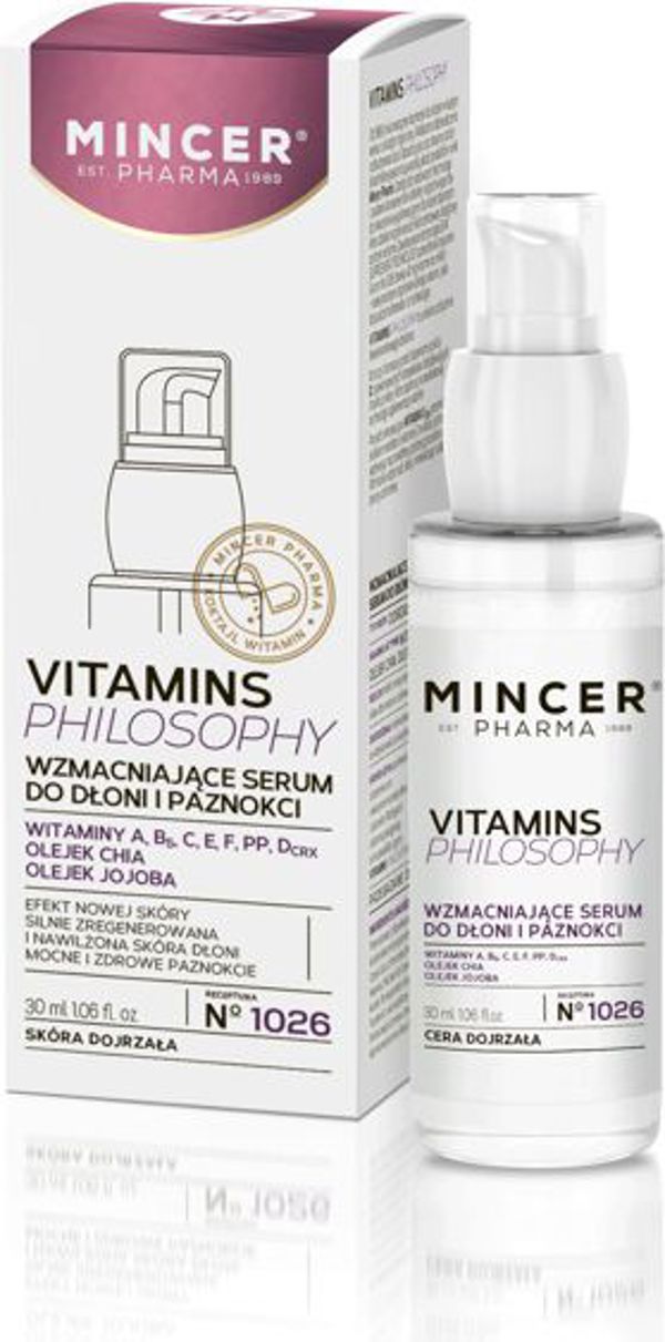 Ορός ενίσχυσης χεριών και νυχιών Mincer Pharma Vitamin Philosophy nr 1026 30ml