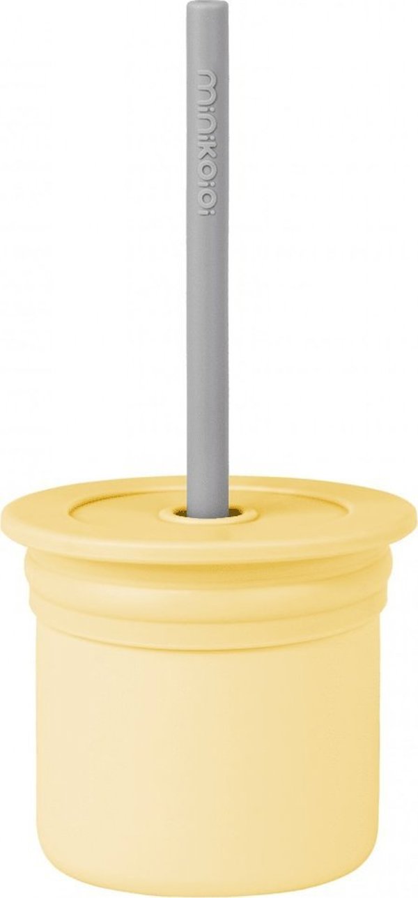 MINIKOIOI MINIKOIOI mini cup SIP+SNACK 2σε1, 6μ+, Mellow Yellow/Powder Grey, 101260006
