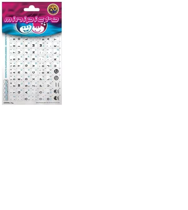 Αυτοκόλλητο πληκτρολογίου Minipicto EST/RUS KB-UNI-EE02-WHT-BLUE, λευκό/μαύρο/μπλε