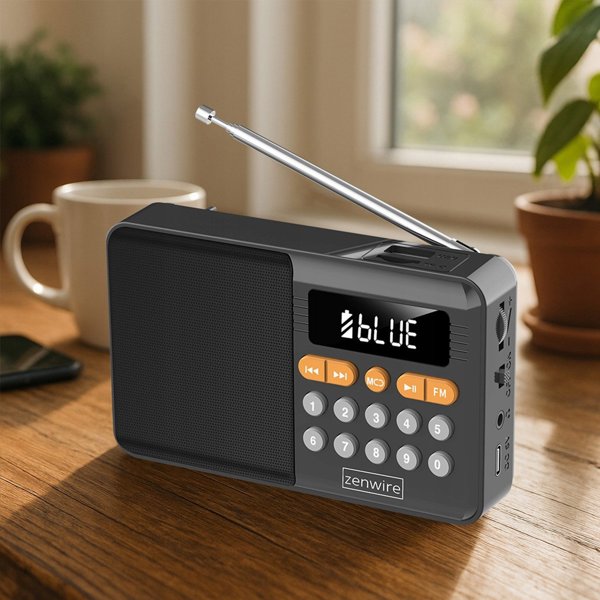 Μίνι Ράδιο FM Bluetooth Φορητό με Μπαταρίες - Κουζίνας Ασύρματο Ηχείο