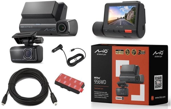 MIO MiVue 956W DUAL 4K HDR, GPS, WIFI, Φωνητικός Έλεγχος