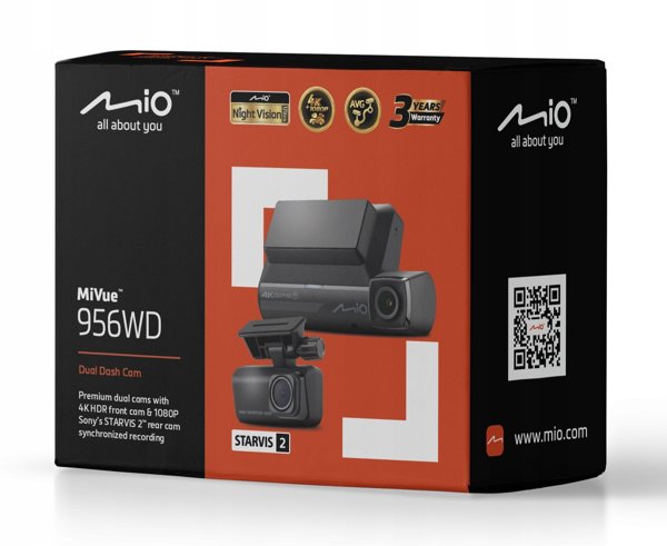 MIO MiVue 956W DUAL 4K HDR, GPS, WIFI, Φωνητικός Έλεγχος