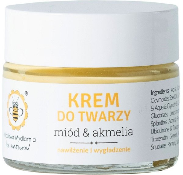Κρέμα προσώπου Miodowa Mydlarnia Μέλι και Akmelia 50ml