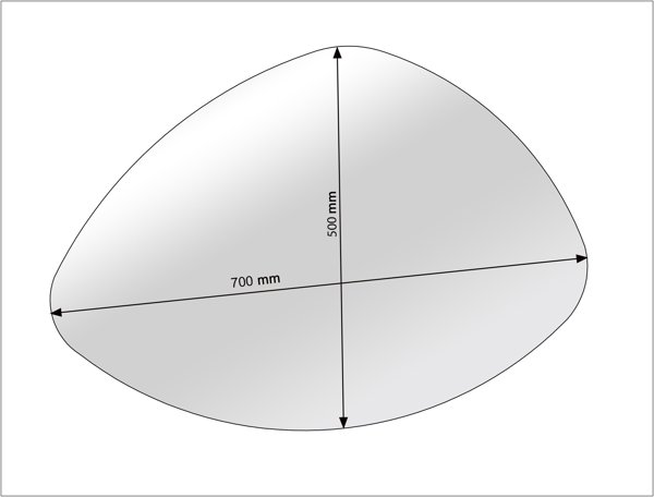 ΚΑΘΡΕΦΤΗΣ ΜΕ LED LUNA ORGANIC 50X70