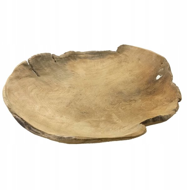 Home Styling Collection Διακοσμητικό Μπολ από Ξύλο Τικ, Χειροποίητο, Ø 40 cm