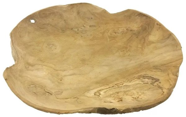 Home Styling Collection Διακοσμητικό Μπολ από Ξύλο Τικ, Χειροποίητο, Ø 40 cm