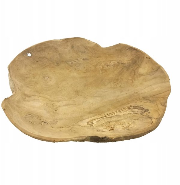 Home Styling Collection Διακοσμητικό Μπολ από Ξύλο Τικ, Χειροποίητο, Ø 40 cm
