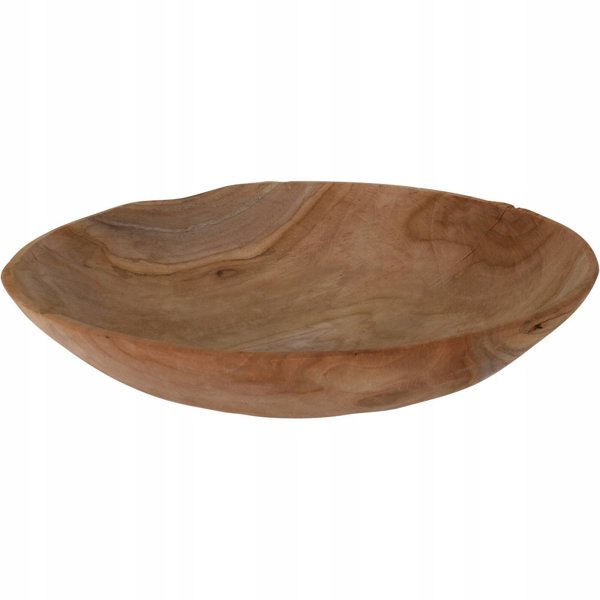 Home Styling Collection Διακοσμητικό Μπολ από Ξύλο Τικ, Χειροποίητο, Ø 40 cm