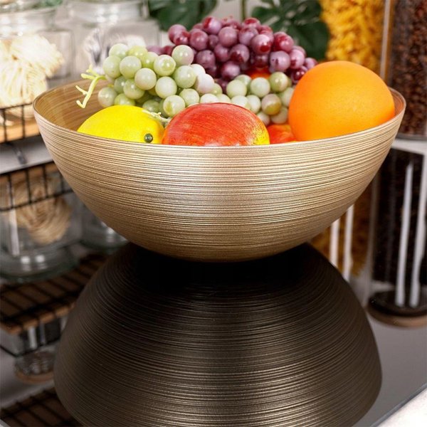 Home Styling Collection Διακοσμητικό Μπολ, Γυάλινο, Διάφανο, Ø 28 cm