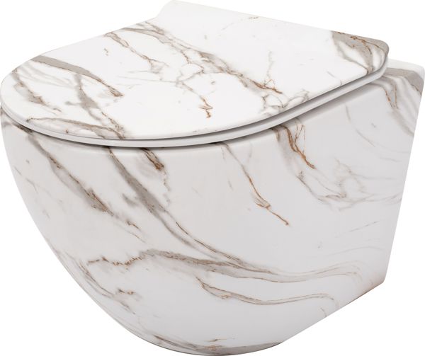 Rea Κρεμαστή Λεκάνη WC Carlos Slim, Lava Mat, Rimless