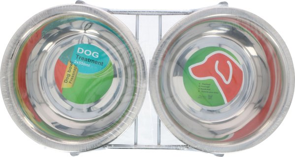 Miska dla psa i kota stal nierdzewna 2x550 ml