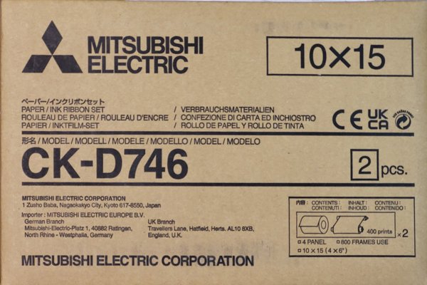 MITSUBISHI ELECTRIC MITSUBISHI CK-D 746 10X15 CM 2X 400 ΕΚΤΥΠΩΣΕΙΣ (235804)