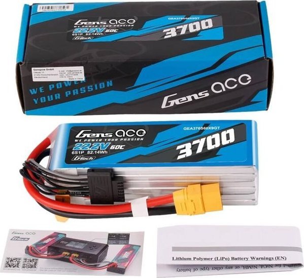 ML Μπαταρία Lipo Gens ace G-Tech 3700mAh 22.2V 60C 6S1P XT90