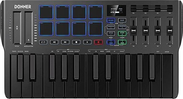 Donner DMK-25 MIDI Πληκτρολόγιο Ελέγχου, 25 Πλήκτρα, Φορητό Controller
