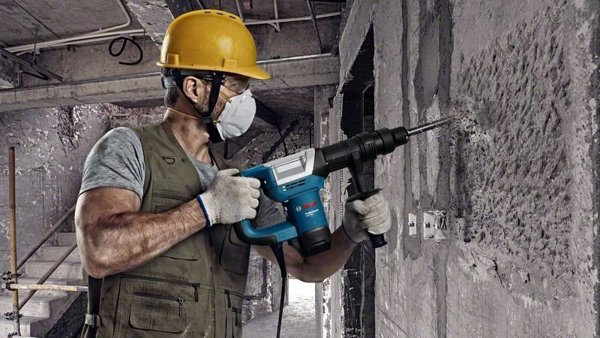 Κρουστικό σφυρί Bosch Bosch GSH 5 Professional, σμίλη σφυρί (μπλε/μαύρο, 1.100 watt, θήκη) 13958501 4059952505343
