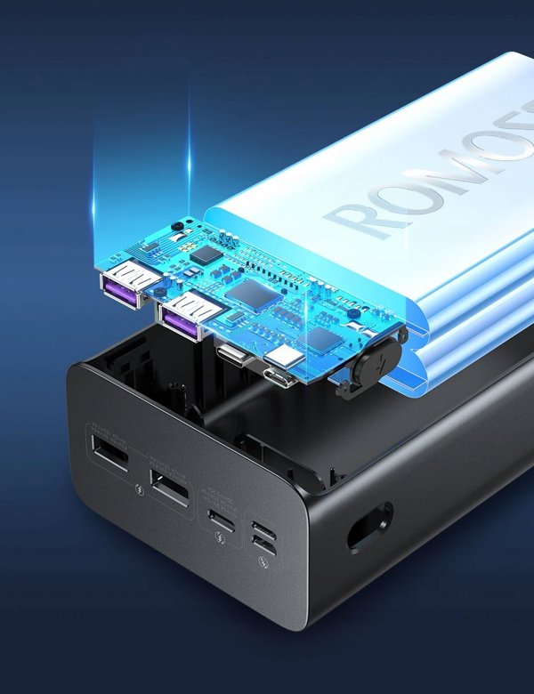 ML Powerbank Romoss PEA40 Pro 40000mAh, 65W (czarny)