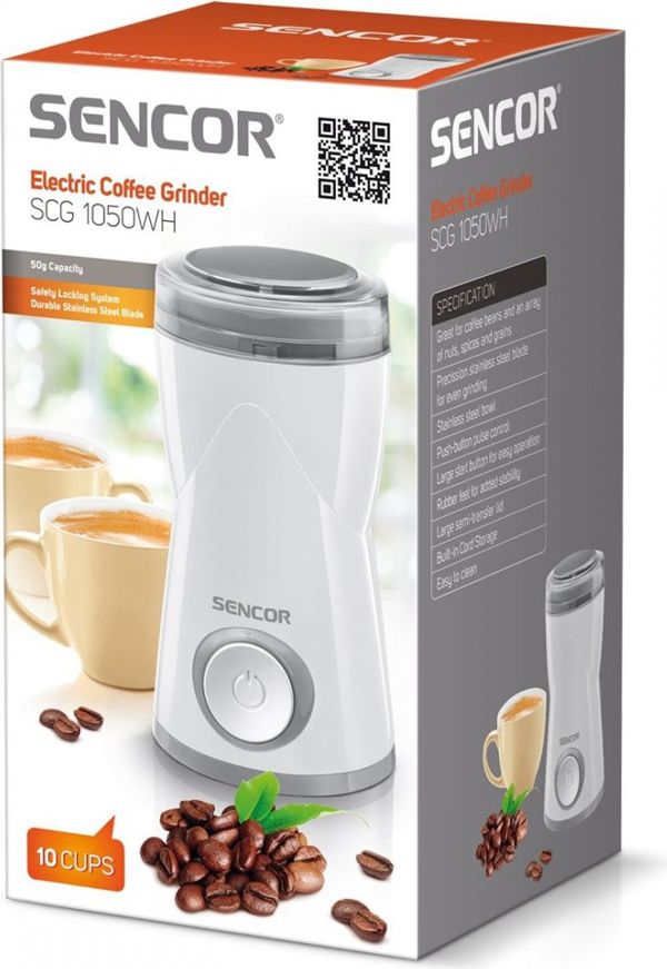 Μύλος καφέ Sencor SCG 1050WH
