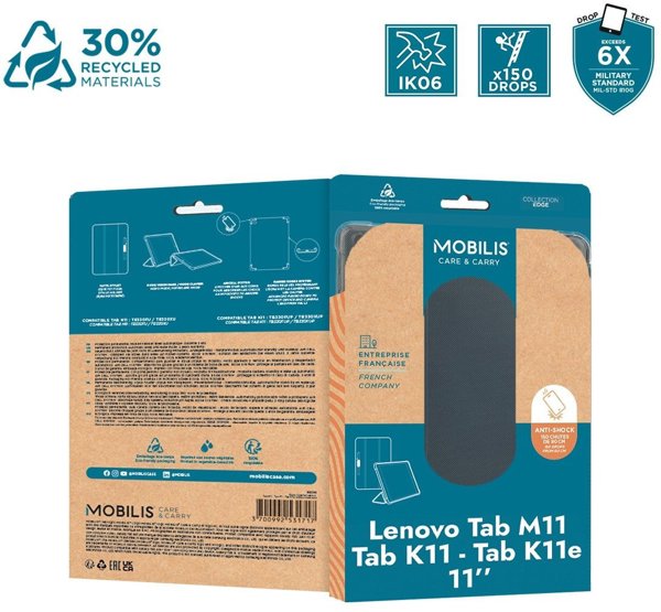 Mobilis 060016 θήκη για tablet 27,9 cm (11") Μαύρη, Διαφανής