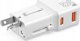 Mobile Origin Ταξιδιωτικός αντάπτορας 25W, EU/US/UK/AU, λευκός (TAD25-2P-WHT)