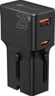 Mobile Origin Travel adapter 25W, EU/US/UK/AU, czarny (TAD25-2P-BLK)