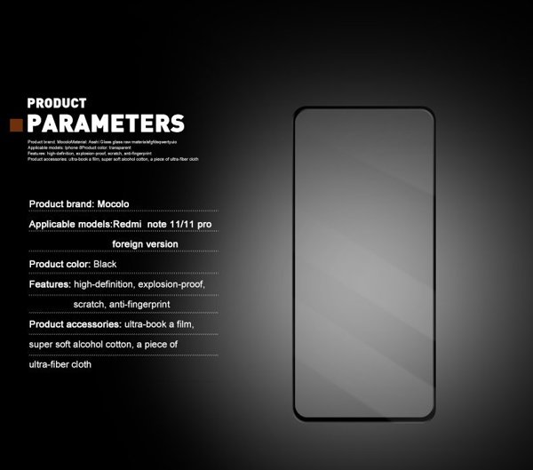 Mocolo Mocolo 2.5D Full Glue Glass - Προστατευτικό γυαλί για Xiaomi Redmi Note 11 Pro / Note 11 Pro Plus