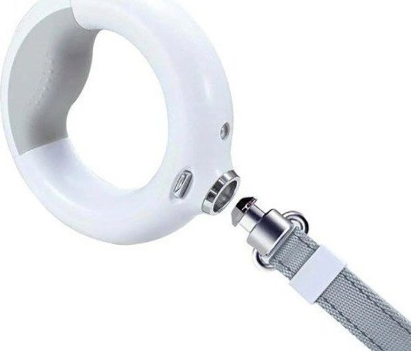 DoggyVillage Luminous Leash MT7126, Λουρί Σκύλου 3 σε 1 με Φακό LED, Διανομέα Σακουλών & Φωτισμό Λαβής, 2m, Λευκό