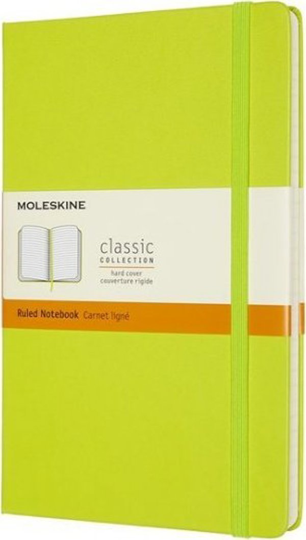 Moleskine Σημειωματάριο Classic L, Σκληρό Εξώφυλλο, Με Γραμμές, 13x21cm, 240 Σελίδες, Λεμονί Πράσινο