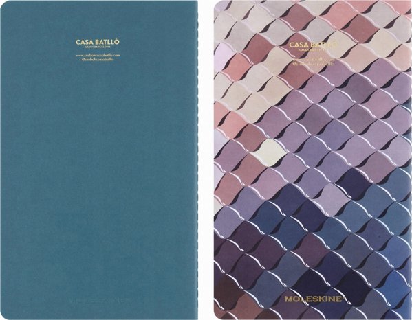 Moleskine Σετ 2 Τετράδια Casa Batlló Cahier 2024, L, 13x21cm, Με Γραμμές, Περιορισμένη Έκδοση
