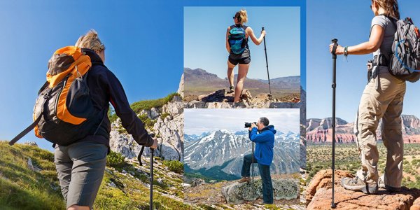 Μονόποδο 2 σε 1 για DSLR κάμερα 1/4"" 10kg 160cm 2 σε 1 μπαστούνι Nordic Walking / Kf09.138 / Ms16