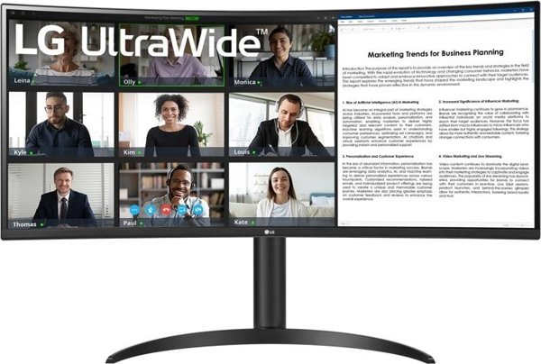 Οθόνη LG LG 34WR55QK-B οθόνη υπολογιστή 86,4 cm (34") 3440 x 1440 px Wide Quad HD Μαύρο