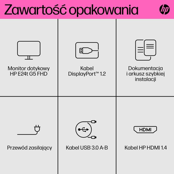 Οθόνη HP E24t G5 (6N6E6AA)