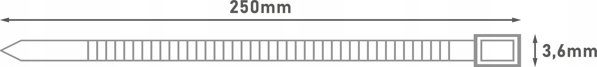Μοντίς Δεματικά καλωδίων Montis μαύρα 3,6x250mm MT141 /100τμχ