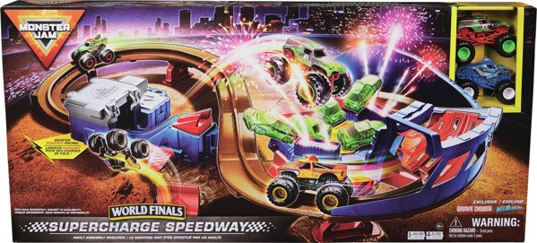 Monster Jam MONSTER JAM launch track with two vehicles Supercharge Speedway, 6071089