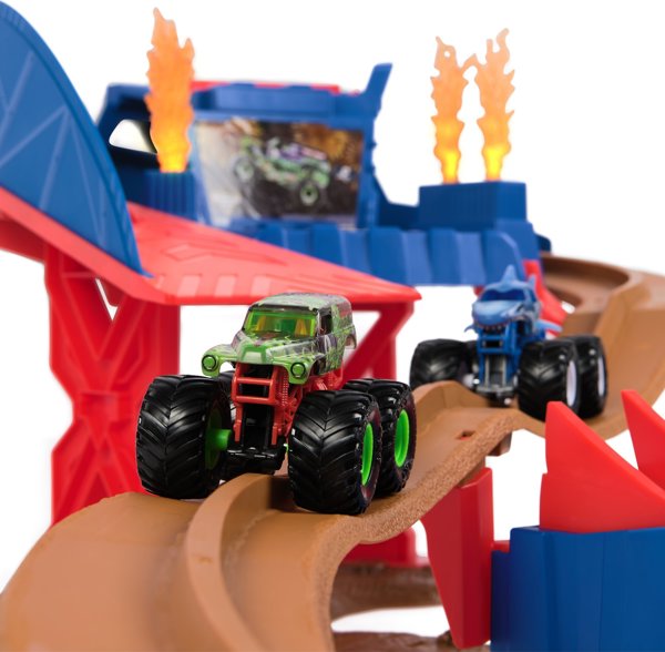Monster Jam MONSTER JAM launch track with two vehicles Supercharge Speedway, 6071089