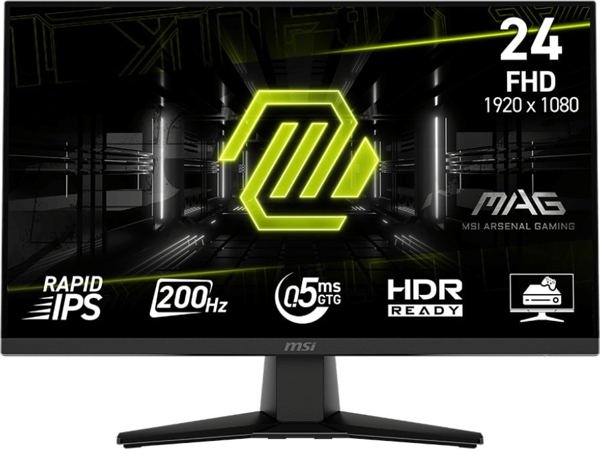 MSI Gaming Monitor 24" MAG 242F, FHD, 180Hz, 1ms, Rapid IPS, Μαύρο