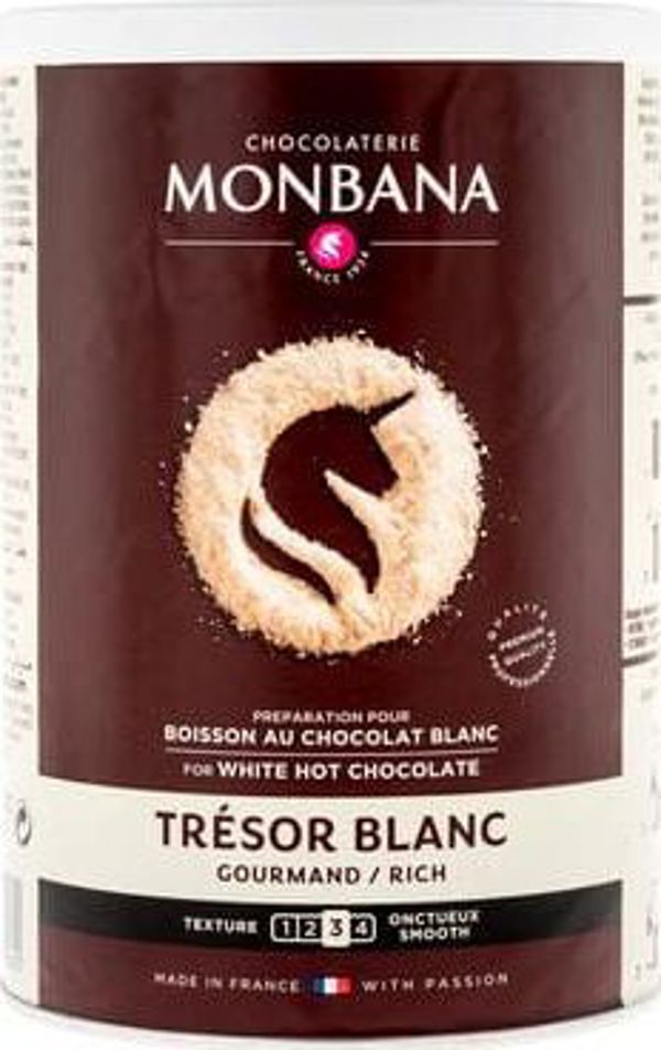 MONBANA Σοκολάτα Monbana Tresor Λευκή Σοκολάτα, 500 g