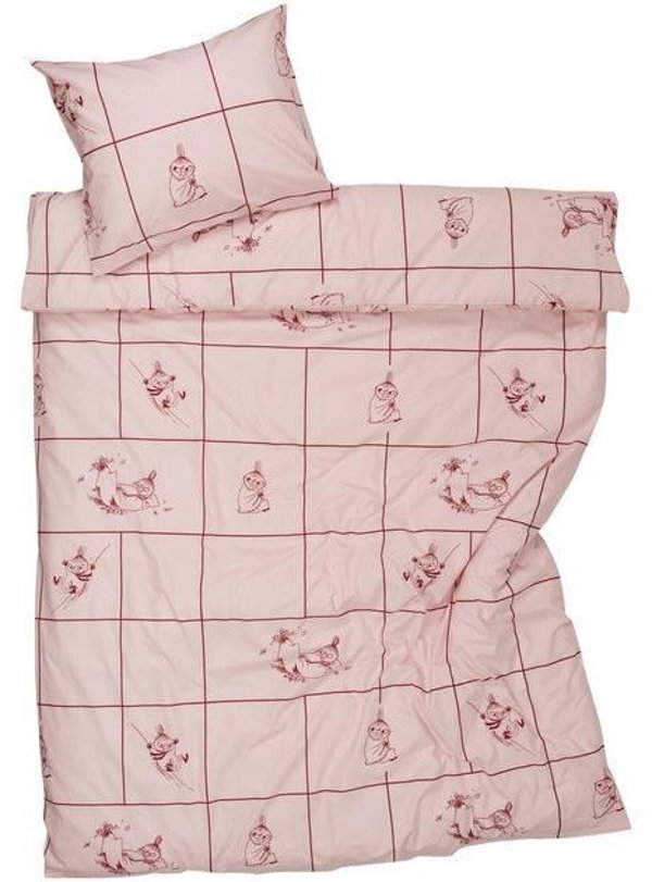 Σετ κλινοσκεπασμάτων Moomin 150x210 Little My καρό