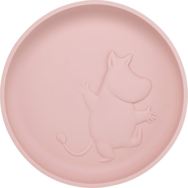 Πιάτο σιλικόνης Moomin, ροζέ ροδακινί