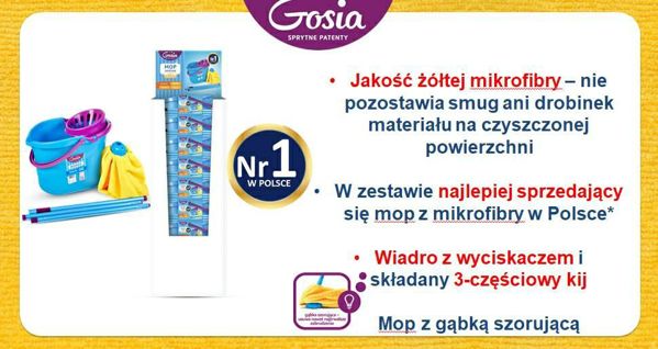 Σφουγγαρίστρα Gosia με Κουβά 15L, Στίφτη και Τηλεσκοπικό Κοντάρι