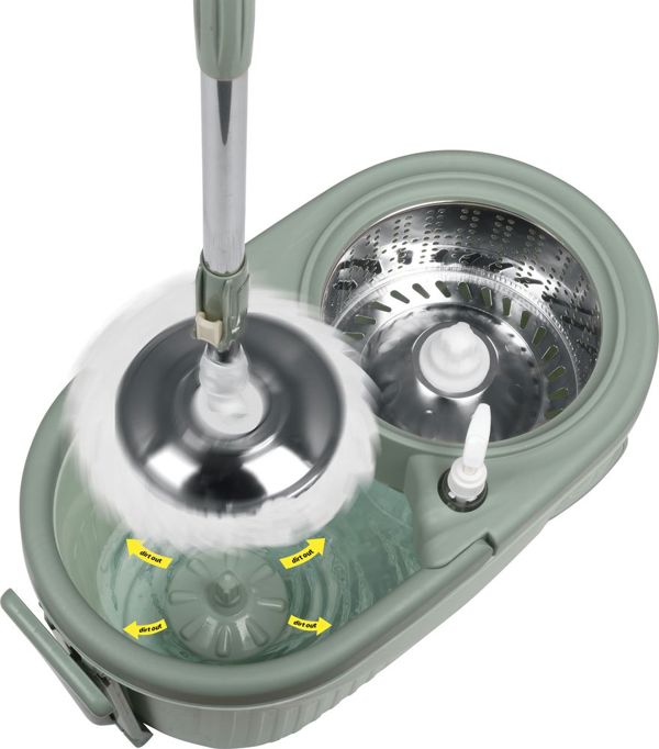 Lamart LT8053 Σφουγγαρίστρα με Περιστρεφόμενο Μηχανισμό, Κουβά 7L, Μικροΐνες και Ανταλλακτικό - Σετ Καθαρισμού