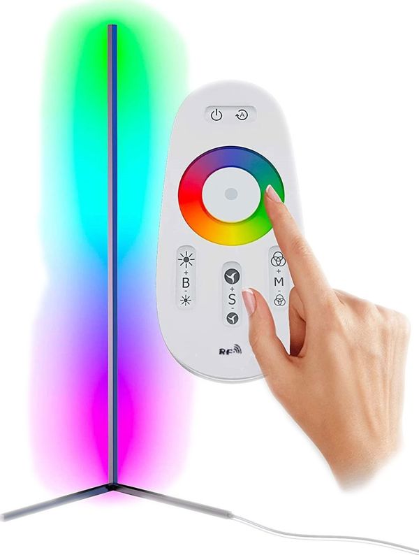 Mozos Γωνιακό φωτιστικό δαπέδου LC-RGB LED μαύρο