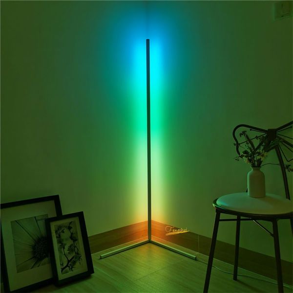 Mozos Γωνιακό φωτιστικό δαπέδου LC-RGB LED μαύρο