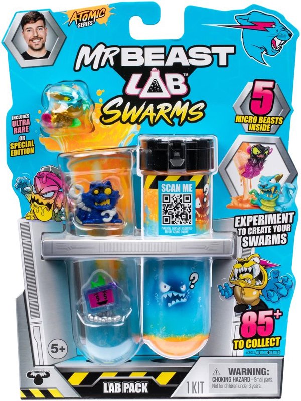 MRBEAST LAB φιγούρες σε σωλήνα Swarms 5 τεμ