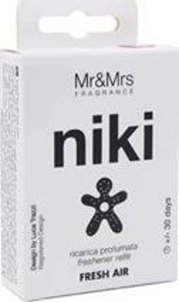 Mr&Mrs Fragrance Mr Mrs Niki Car air freshener refill JRNIKIBX003V00 Refill for Car Scent, Fresh Air, Black