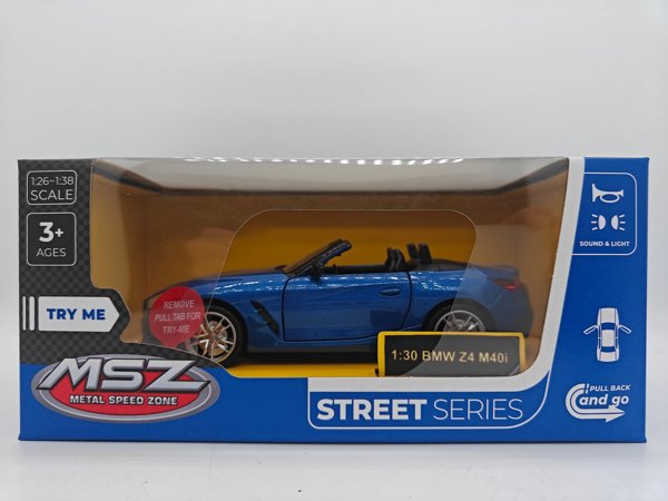 Μοντέλο MSZ από χυτό μέταλλο BMW Z4 M40i, κλίμακα 1:30