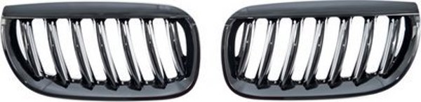 MTuning Μπροστινή μάσκα μεμονωμένες γρίλιες Gloss Black για BMW X3 E83 pre-facelift 2003-2006