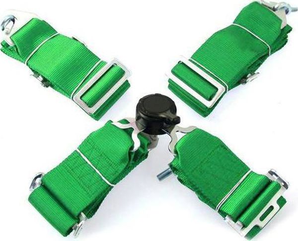 MTuning_F Ζώνες Ασφαλείας 4 Σημείων 3" Πράσινες - Racing Harness