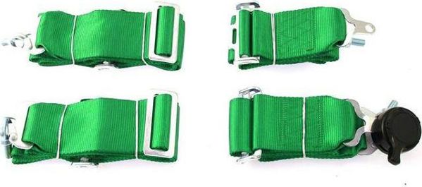 MTuning_F Ζώνες Ασφαλείας 4 Σημείων 3" Πράσινες - Racing Harness