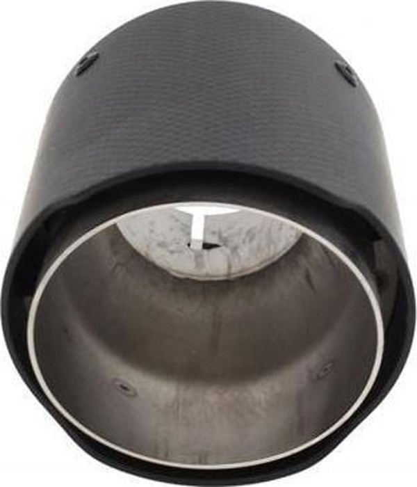 MTuning Μύτη Εξάτμισης Carbon 114mm, Είσοδος 76mm, Ανοξείδωτο Ατσάλι 201SS, Universal Slip-on Σχεδιασμός