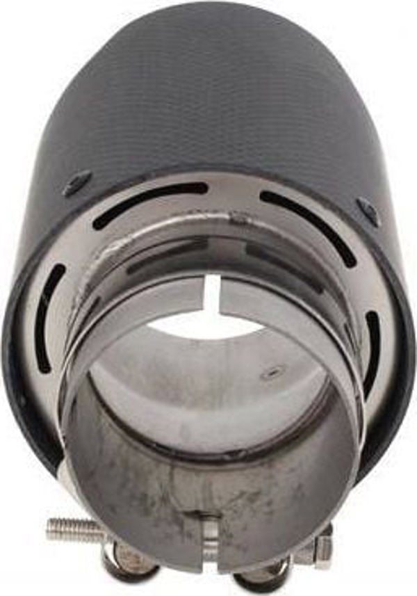 MTuning Μύτη Εξάτμισης Carbon 114mm, Είσοδος 76mm, Ανοξείδωτο Ατσάλι 201SS, Universal Slip-on Σχεδιασμός